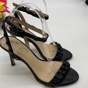 BCBGeneration Black Studded Ankle Strap Heel Sz 7.5 BHE0968A